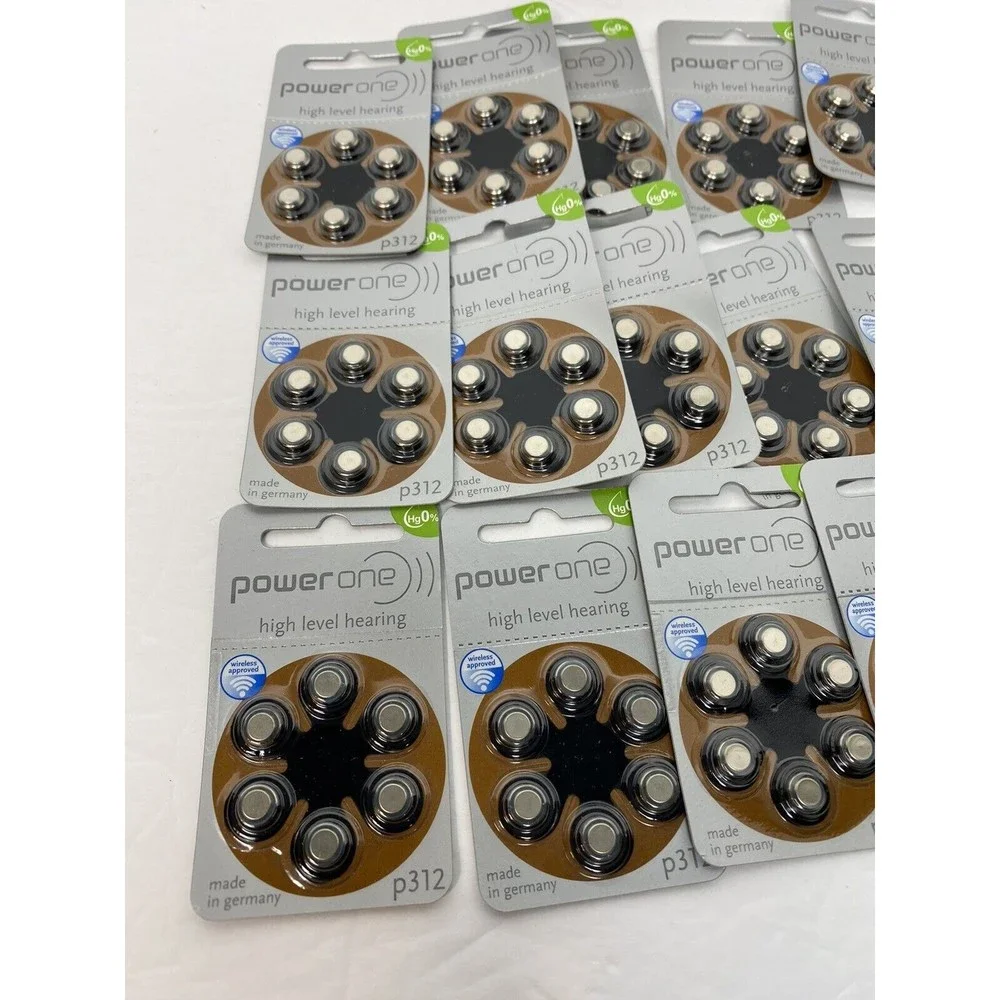 Power-One P312 312 Hearing Aid Battery - Lot of 14 (84 Batteries Sealed )